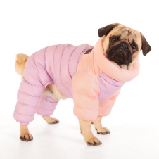 PUPPIA Комбинезон для собак утеплённый "Ultra Light Pastel", розово-сиреневый, S (Южная Корея)