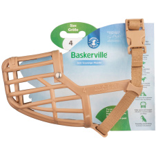COA Намордник для собак "Baskerville Classic Muzzle", Size 4, ТПР, 5х22см (Великобритания)