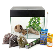 LUCKY REPTILE Террариум "Стартовый комплект для Амфибий", черный, 50х28х40см (Германия)