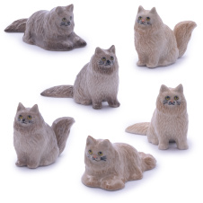 KLIMA Кошка "Персидская", белая, серая, 4см (Франция)