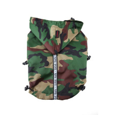 PUPPIA Плащ для собак со светоотражающими лентами "Base Jumper", камуфляж, 5L (Южная Корея)