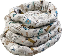ANTEPRIMA Basic Лежанка c бортиками для животных овальная "Pets", бежевая, XL (70х60х18см) (Италия)!