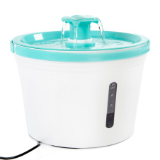 SkyRus Питьевой фонтанчик для животных "Pet Fountain", USB, бело-зелёный, 1.6л