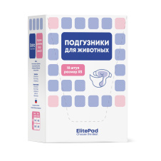ELITEPAD Подгузники гелевые для животных, XS, 18шт/уп 