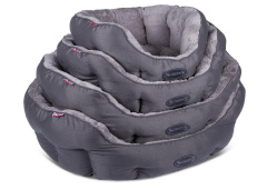 SCRUFFS Лежак для собак пончик "Cashmere", графит, 70х60см (Великобритания)!