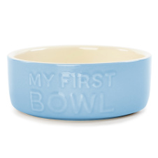 SCRUFFS Миска керамическая для собак и кошек "My First Bowl" голубая, 13х13х5см 400мл Великобритания