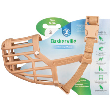 COA Намордник для собак "Baskerville Classic Muzzle", Size 3, ТПР, 4.5х20см (Великобритания)