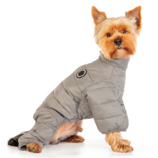 PUPPIA Комбинезон для собак, сверхлегкий "Jumpesuit А", серый, S (Южная Корея)
