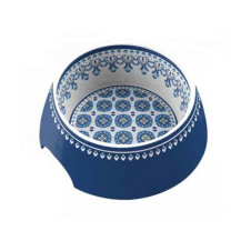 TARHONG Миска для животных "Moroccan", синяя с рисунком, 18х7.1см/590мл