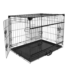 DUVO+ Клетка для собак двухдверная "Pet Kennel Ninja GIANT", чёрная, 122х76х84см (Бельгия)!