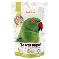 EXOPRIMA То что надо! Корм для средних попугаев, 500г