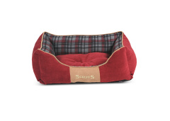 SCRUFFS Лежак для животных с бортиками "Highland", красный, 50х40x13см (Великобритания)!