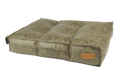 SCRUFFS Матрас для собак "Knightsbridge", экокожа, оливковый , 80x60x15см (Великобритания)