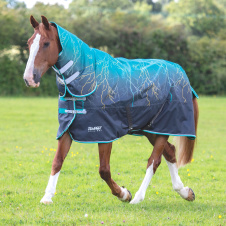 SHIRES TEMPEST Попона прогулочная с капором для лошади "Original", 600D, 200g, 155, голубая молния (
