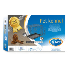 DUVO+ Клетка для собак двухдверная "Pet Kennel Top Line MEDIUM", чёрная, 76х48х54см (Бельгия)!