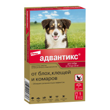 ELANCO ADVANTIX Препарат от клещей,блох д/собак весом от 10 до 25кг 1пип*2,5мл/уп