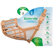 COA Намордник для собак "Baskerville Classic Muzzle", Size 5, ТПР, 6х24см (Великобритания)