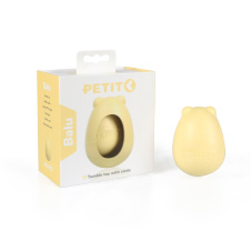PETIT Игрушка-неваляшка для собак "Balu" с погремушкой, желтая