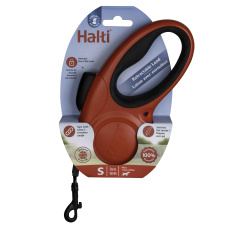 COA Рулетка для собак "HALTI Retractable Lead", лента, красная, M, 5м, до 20кг (Великобритания)!