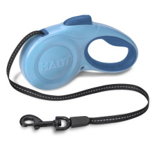 COA Рулетка для собак "HALTI Retractable Lead", лента, голубая, L, 5м, до 49кг (Великобритания)!