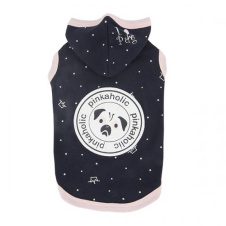 PINKAHOLIC Толстовка для собак с капюшоном "Royal Pug", синяя, L (Южная Корея)!
