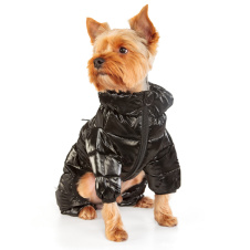 PUPPIA Комбинезон для собак, сверхлегкий "Glossy AllInOne Jumper", чёрный, XXL (Южная Корея)