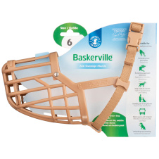 COA Намордник для собак "Baskerville Classic Muzzle", Size 6, ТПР, 6.5х26см (Великобритания)
