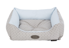 SCRUFFS Лежак для животных с бортиками "Siesta", серо-голубой, 60х50х18см (Великобритания)!