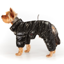 PUPPIA Комбинезон для собак, сверхлегкий "Glossy AllInOne Jumper", чёрный, L (Южная Корея)