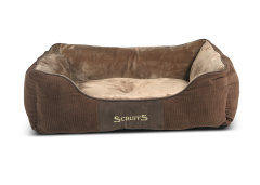 SCRUFFS Лежак для животных с бортиками "Chester", шоколад, 75х60х18см (Великобритания)