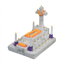 AQUA DELLA Декорация для аквариума "Dia de los muertos grave 2", серый, 13.7x9.8x12.5см (Бельгия)!