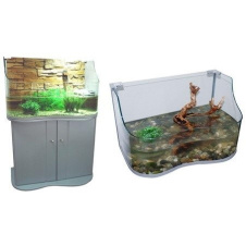 LUCKY REPTILE Акватеррариум для Черепах "Turtle-Tarrium", серебряный, 80х45х50cм, 70л (Германия)!