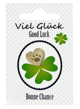 BLUE BUG Значок металлический  "Good Luck" , 15х15мм (Германия)