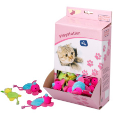 EBI Игрушка для кошек мягкая с кошачьей мятой "Мышка и коровка", в ассортименте, 7.5см 