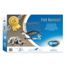DUVO+ Клетка для собак двухдверная "Pet Kennel Top Line X-LARGE", чёрная, 107х71х77см (Бельгия)!