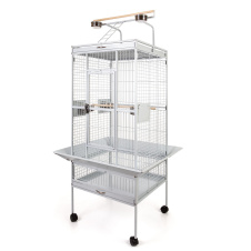 SkyRus Клетка для малых и средних птиц CA1141, светло-серая, 82х77х165см