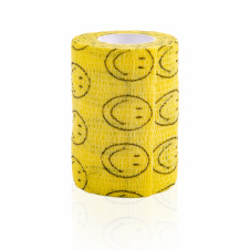 SMI FLEX-BANDAGE Бинт самофиксирующийся желтый с улыбками 1шт 7,5см*4,5м