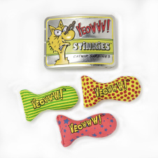 ROSEWOOD Игрушка для кошек мягкая с кошачьей мятой "Рыбки YEOWWW", мультиколор, 13х10х2.5см коробка!