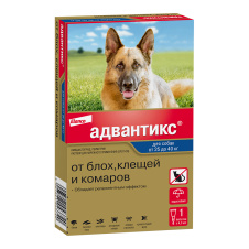 ELANCO ADVANTIX Препарат от клещей,блох д/собак весом более 25кг 1пип*4мл/уп