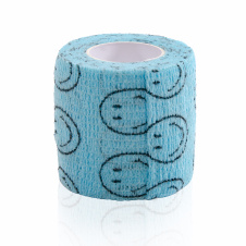 SMI FLEX-BANDAGE Бинт самофиксирующийся голубой с улыбками 1шт 5см*4,5м