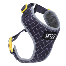 DOOG Шлейка для собак "NEOFLEX ODIE", серо-жёлтая, S, 32-44см (Австралия)!