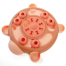 SkyRus Игрушка для собак и кошек интерактивная "Tortoise Puzzle Toy", коричнево-оранжевая