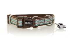DOOG Ошейник для собак "Benji", коричнево - голубой зигзаг, L, 42-62см (Австралия)