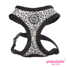 PINKAHOLIC Шлейка для собак утеплённая "Leo Pug", чёрная, S (Южная Корея)