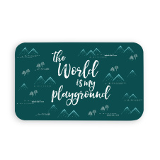 TARHONG Коврик под миски "Playground", бирюзовый, 48х29см