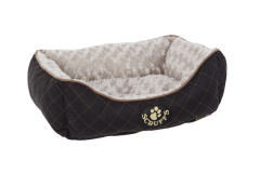 SCRUFFS Лежак для животных с бортиками "Wilton", черный, 50х40x15см (Великобритания)