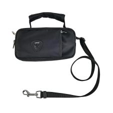 PUPPIA Сумка с ремешком-поводком для собак "Ashton", чёрная, 19х10х6.5см/130х2см (Южная Корея)!