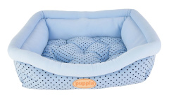 PUPPIA Лежак для собак "Cozy Dot", голубой, 57х50х7см (Южная Корея)!