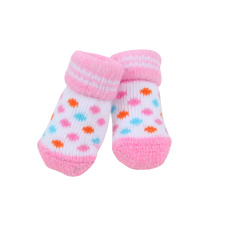PUPPIA Носки для собак "Polka Dot II", розовые, L (Южная Корея)