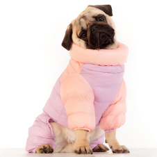 PUPPIA Комбинезон для собак утеплённый "Ultra Light Pastel", розово-сиреневый, M (Южная Корея)